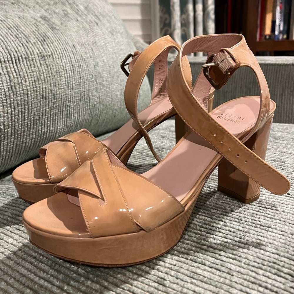 Stuart Weitzman Nude Platform Heels